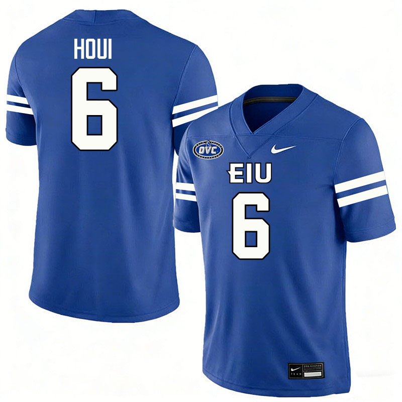 Eastern Illinois Panthers #6 Isaiah Houi College Football Jerseys,Uniforms-Blue
